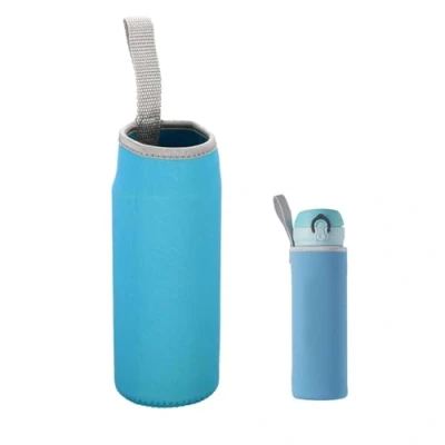 Image of WsKingWA Water Bottle Sleeve Pouch Neoprene Carrier for Outdoor Hiking Travel Drink Carrying (550ml) (Blue)