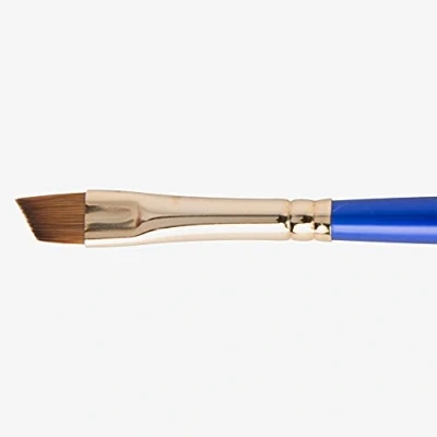 Image of Daler Rowney Sapphire Watercolour Brush, Sable &amp; Synthetic Blend, Short Handle, Angle Shader, 1/4in