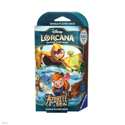 Image of Ravensburger Disney Lorcana Trading Card Game for Adults and Kids Age 8 Years Up Starter Deck B Set 6: Azurite Sea Collectable TCG