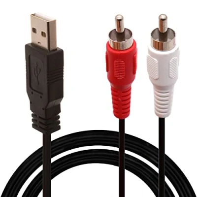 Image of Tomost USB to RCA Cable, 2.0 Male 2 Video AV A/V Converter Camcorder Audio Capture Card Splitter Adapter Cable Cord for TV/Mac/PC (5 Ft/1.5meter)