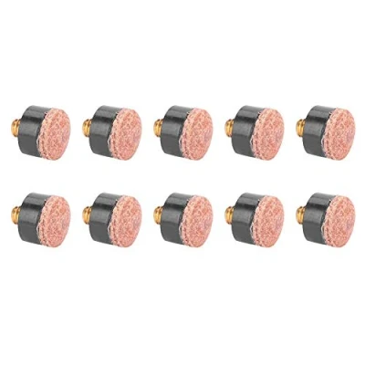 Image of screw on Cue tips,10pcs Billiards Snooker Pool Tips,Billiards Tip Pole Replacement Parts Tackle Accessory 10mm / 11mm 12mm 1 m(10mm)