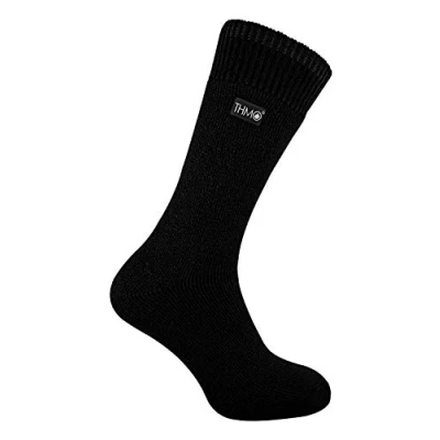 Image of THMO 1 Pair Mens Thick Winter Soft Top Thermal Socks (6 11 uk, 19 Black)