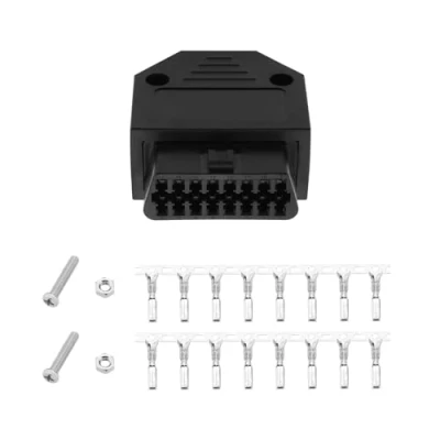 Image of EMSea OBD2 Car Diagnostic Tool OBD II 16 Pin Male to Female Vehicle Extender Socket with Screws (Black)