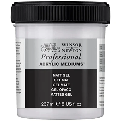 Image of Winsor &amp; Newton 237ml Artists Acrylic Medium Colour Matt Gel,3040915,Transparent