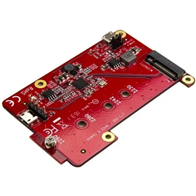 Image of StarTech.com Raspberry Pi Board USB 2.0 480Mbps to M.2 SATA Converter SSD (PIB2M21),Red