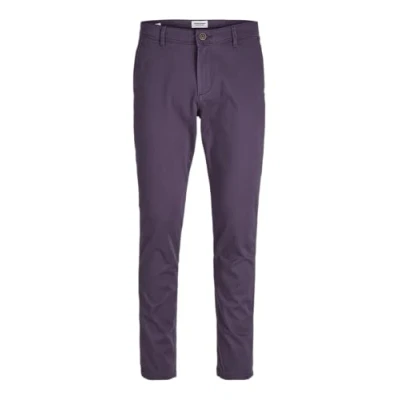 Image of JACK &amp; JONES Men&#039;s Jpstmarco Jjbowie Noos Chino Trousers, Nightshade, 33 W/34 L