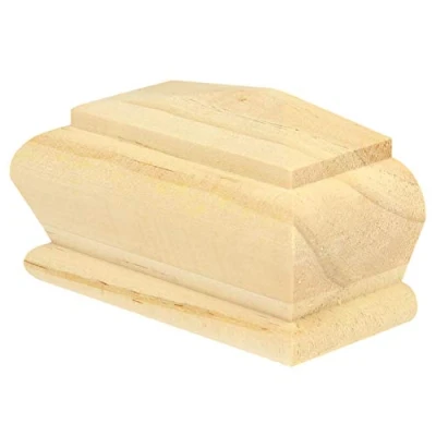 Image of Jackson Woodturners Pine Pyramid Half Newel Cap rebated to fit a 70mm Post