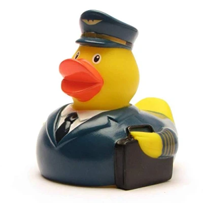 Image of Rubber Duck Pilot Bath Duckshop L: 8,5 cm