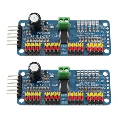 Image of the Lord of Tools 2pcs PCA9685 16 Channel 12 Bit PWM Servo Driver Board IIC Interface Compatible with Raspberry Pi Robot Servomotor Treiber Modul