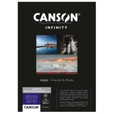 Image of Canson Infinity Digital Paper, Baryta Photographique II, 310G, 13 X 19 inches, 25 Sheets A3 (F11 BPL310131925)