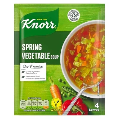 Image of Knorr Florida Spring Vegetable Dry Packet soup no artificial colours or preservatives mix suitable for vegans and vegetarians 48 g (Packaging may vary)