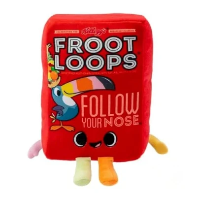 Image of Funko Pop! Plush: Kelloggs Froot Loops Cereal Box Collectable Soft Toy Birthday Gift Idea Official Merchandise Stuffed Plushie for Kids and Adults Ideal Ad Icons Fans Girlfriends