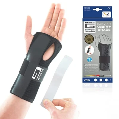 Image of Neo G Wrist Support Easy Fit Carpal Tunnel Splint Hand Splints for Syndrome, Strains, Sprains, Instability, Tendonitis, Tenosynovitis, Arthritic, Injured or Weak Wrists M
