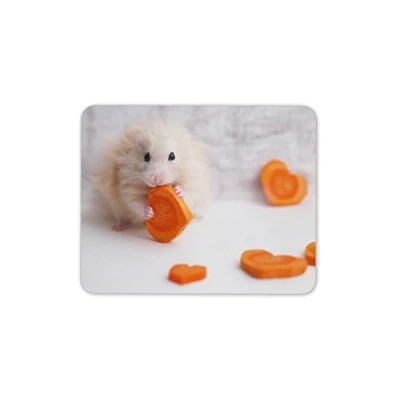 Image of Cute Hamster Love Heart Mouse Mat Pad Animal Lover Fun Gift PC Computer #8297