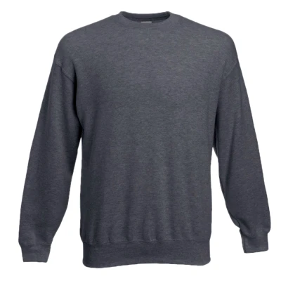 Image of Fruit of the Loom Mens Classic 80/20 Heather Set in Sweatshirt (Dark Grey) Multicolour Size Large