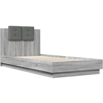 Image of vidaXL Bed Frame without Mattress Grey Sonoma 100x200 cm