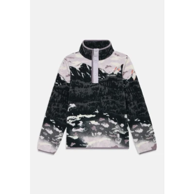 Image of Columbia Helvetia Printed HALF SNAP Fleece jumper for kids, Size: Large, Shale purple sisters/lavender pearl
