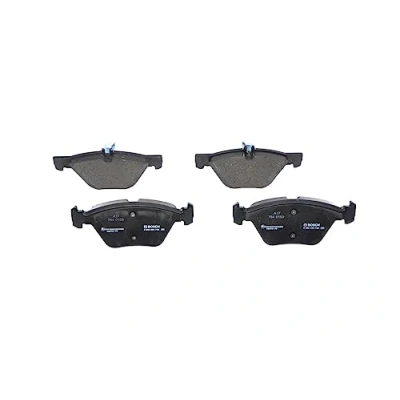 Image of BP1744, E190R02A0125300 Brake pad set BOSCH 0 986 494 729 Low Metallic with piston clip, anti squeak plate MERCEDES BENZ: E Class Saloon