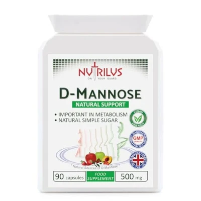 Image of D Mannose 90 Capsules 500mg 1000mg per Serving Pure Extract Vegan not Tablets Urinary Tract Bladder Infections UTI