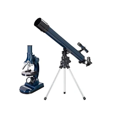 Image of Discovery Scope 2 Educational Microscope and Telescope Set for Children with Accessories Book in Italian