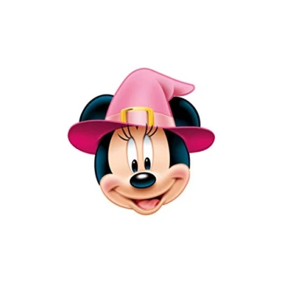 Image of Star Cutouts Ltd SM102 Minnie Mouse Halloween Single Mask Perfect for Parties Create Fun Talking Point, Multicolour, Regular