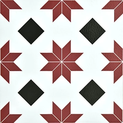 Image of WallPops FP2482 Orion Peel &amp; Stick Floor Tiles, Reds, Set of 10 Piece