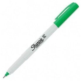 Image of TIN CUP. GOLF BALL MARKING SYSTEM SHARPIE PEN. GREEN. ULTRA FINE POINT
