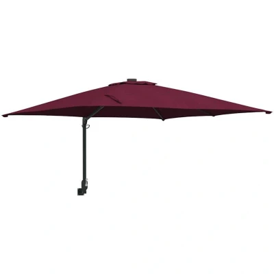 Image of vidaXL Patio Umbrella Bordeaux red Polyester fabric Large Collapsible