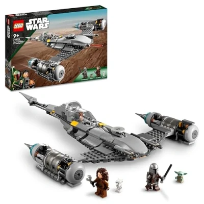 Image of LEGO Star Wars The Mandalorian&#039;s N 1 Starfighter Building Toy, Book of Boba Fett, Gift idea for Kids, Boys &amp; Girls Age 9 Plus with Baby Yoda and Droid Figures 75325