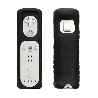 Image of kwmobile Remote Case Compatible with Nintendo Wii Controller Soft Silicone Black