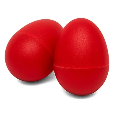 Image of TIGER SHA7 CL Plastic Egg Shakers Percussion Maracas Musical Pack of Two Red