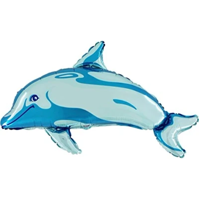 Image of Toyland® 71cm (28&quot;) Blue Dolphin Shaped Foil Balloon Children&#039;s Party Decoration