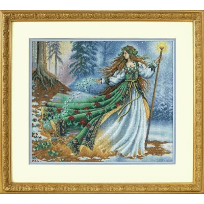 Image of Dimensions D35173, Woodland Enchantress, Gold,Grey, 36 x 30 cm