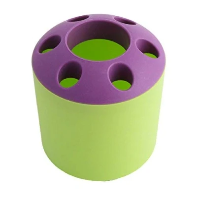 Image of Plastic Home Toilet Toothbrush Toothpaste Razor Holder Container Organiser Green Purple