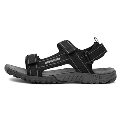 Image of Trespass Men&#039;s Alderley Open Toe Sandals, Black Blk, 8 UK