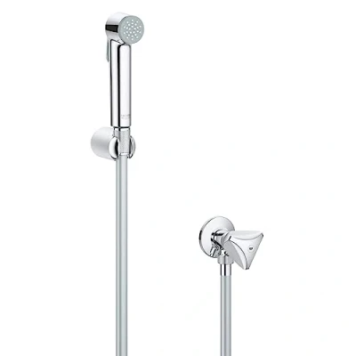 Image of GROHE Tempesta F Trigger Spray Wall Holder Set with Angle Valve 1 Chrome 27514001