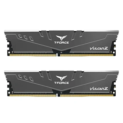Image of TEAMGROUP Team T Force Vulcan Z DDR4 Gaming Memory, 2 x 8 GB, 3200 Mhz, 288 Pin DIMM, Grey