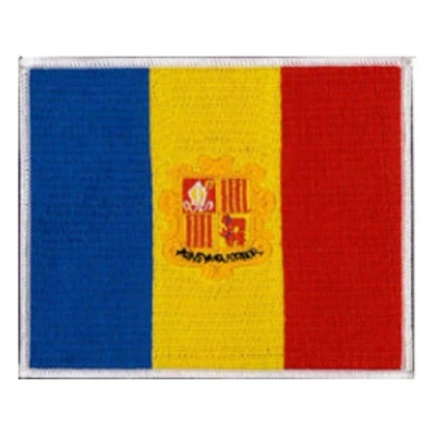 Image of Klicnow Andorra (embroidered) Country Flag Patch 12 cm X 10cm (4 3/4&quot; 4&quot;) approx