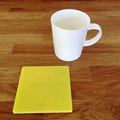 Image of Super Cool Creations Coasters Square Yellow 6 Set
