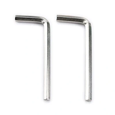 Image of Musiclily Basic Metric 4mm Steel Guitar Epiphone Truss Rod Allen Key Hex Wrench, Nickel (Set of 2)