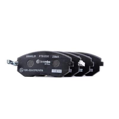 Image of 32006166, 32006167, 32011454, 32011463 Brake pad set BREMBO P 78 013X with acoustic wear warning without accessories SUBARU: Impreza II Estate