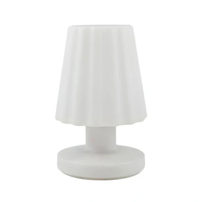 Image of Lindby LED rechargeable table lamp Jovem, white, plastic, RGB