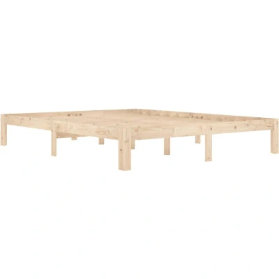 Image of vidaXL Bed Frame without Mattress Solid Wood Pine 160x200cm