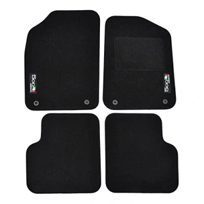 Image of Logo Tailored Black floor Car Mats for 500 2013 up