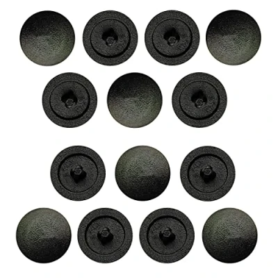 Image of Qrity 50PCS Black Screw Cover Caps, Diameter 12MM Plastic Cross Head Snap in Caps Fit Phillips Screw, Decorative Covers for Furniture, Wardrobe, Cabinet Shelf