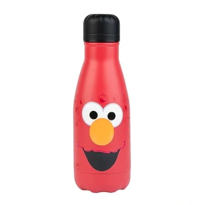 Image of Grupo Erik Elmo Sesame Street Metal Hot&amp;Cold Bottle 260 ml 9 oz 260ml Water Gifts Hot and Cold Cute