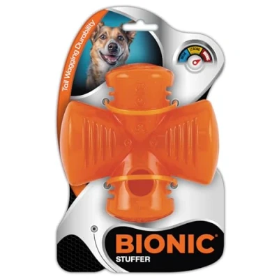 Image of BIONIC Stuffer Treat Dog Toy High Visibility Dispenser, Great for Redirected Chewing
