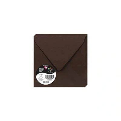 Image of Clairefontaine Ref 5238C Pollen Envelopes (Pack of 20) 140 x 140mm Sized, 120gsm Paper, Gummed Seal, Inkjet &amp; Laser Printer Compatible, Acid Free Cocoa