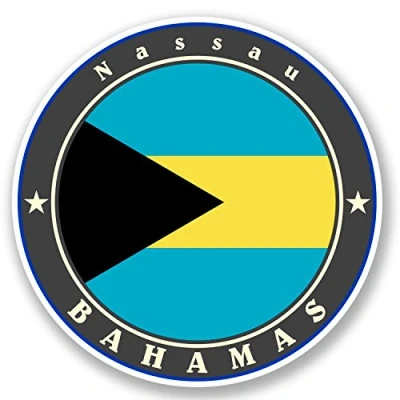 Image of 2 x 10cm Nassau Bahamas Vinyl Sticker Bike Laptop Car Flag Luggage Tag Fun #5039 (10cm 10cm)