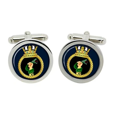 Image of HMS Courageous, Royal Navy Cufflinks in Box